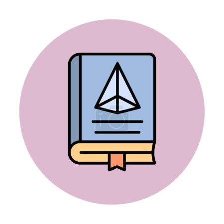 Illustration for Trigonometry Book icon, vector illustration - Royalty Free Image