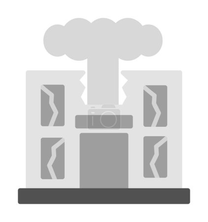 Illustration for War Destruction concept icon vector illustration - Royalty Free Image