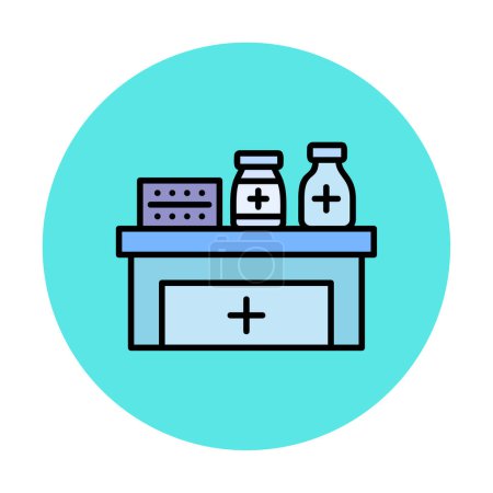 Ilustración de Medicamentos de farmacia icono de diseño, ilustración de vectores - Imagen libre de derechos