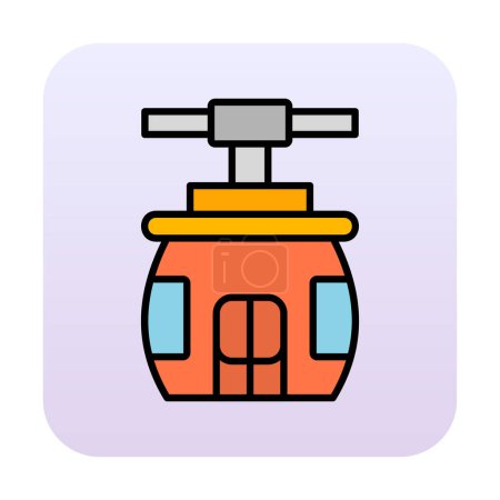 Illustration for Cableway  icon  vector illustration  design - Royalty Free Image