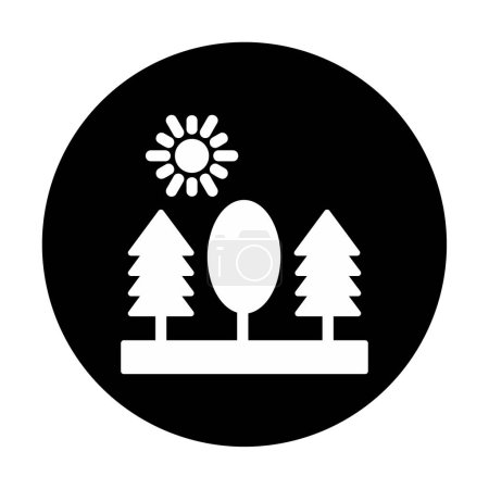 Ilustración de Árboles, bosque, naturaleza icono, vector de ilustración - Imagen libre de derechos