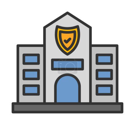 Illustration for Security Office web icon, vector illustration - Royalty Free Image
