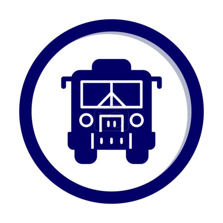 Illustration for Public Transport web icon, vector illustration - Royalty Free Image