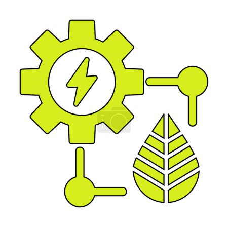 Ilustración de Icono de energía ecológica, ilustración vectorial diseño simple - Imagen libre de derechos
