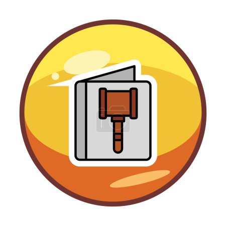 Illustration for Flat hammer and Catalog icon  illustration - Royalty Free Image
