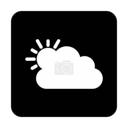 Illustration for Sun with cloud icon. weather  vector illustration design - Royalty Free Image