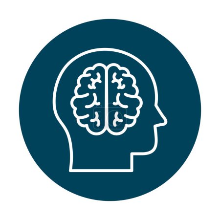 Illustration for Human brain isolated icon vector  design - Royalty Free Image