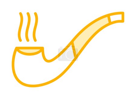 Ilustración de Tabaco fumar pipa icono, vector de ilustración - Imagen libre de derechos