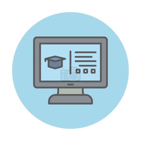 Illustration for Vector illustration of Online Education icon - Royalty Free Image