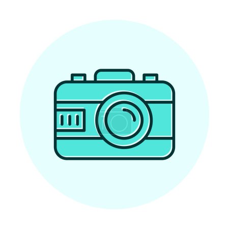 Illustration for Photo camera icon, vector illustration - Royalty Free Image