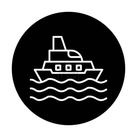 Téléchargez les illustrations : Icône du navire, illustration vectorielle - en licence libre de droit