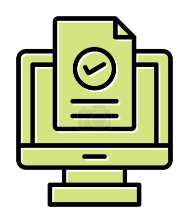 sitio web icono de registro en la pantalla del ordenador, ilustración vectorial diseño simple