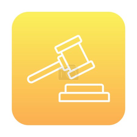 Illustration for Simple flat justice law icon  illustration - Royalty Free Image