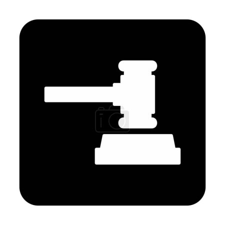 Illustration for Court gavel icon. outline judge gavel vector icon color flat isolated - Royalty Free Image