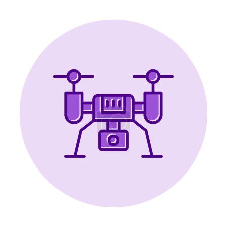 Téléchargez les illustrations : Icône de drone, illustration vectorielle - en licence libre de droit