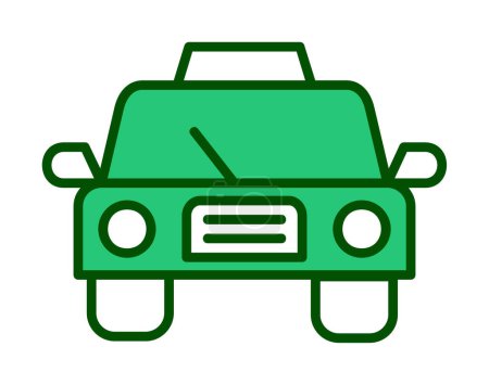 Téléchargez les illustrations : Icône de taxi illustration vectorielle - en licence libre de droit