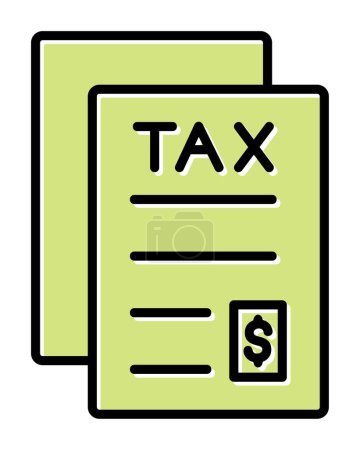 Illustration for Simple tax file icon, vector illustration - Royalty Free Image