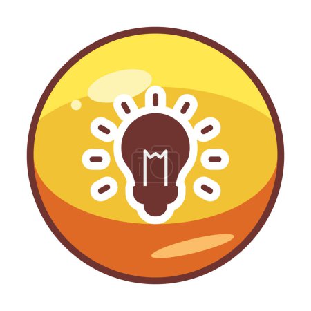 Ilustración de Bombilla icono de luz, vector de ilustración - Imagen libre de derechos
