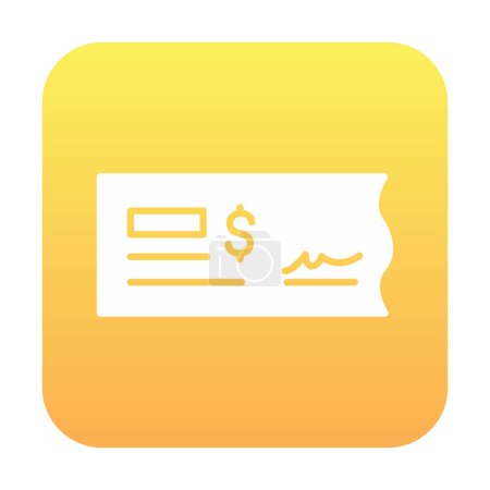 Bank Check web icon, vector illustration 