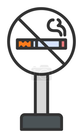 Illustration for No Smoking icon for project, entertainment - Royalty Free Image