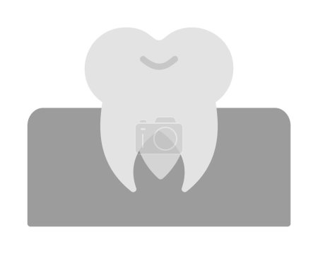 Téléchargez les illustrations : Icône des dents molaires, illustration vectorielle - en licence libre de droit