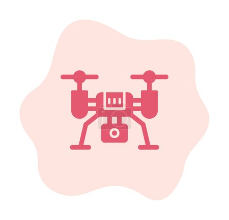 Téléchargez les illustrations : Icône de drone, illustration vectorielle - en licence libre de droit