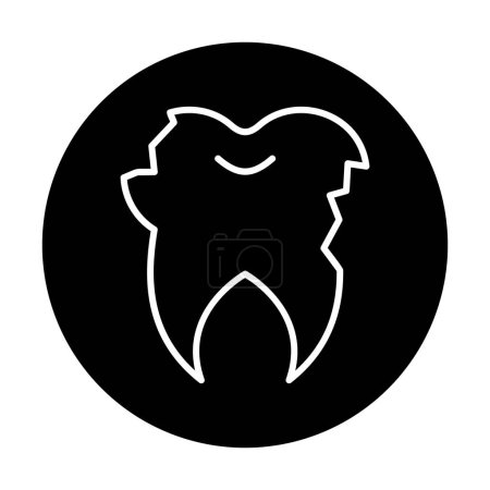 Illustration for Broken tooth icon vector illustration - Royalty Free Image