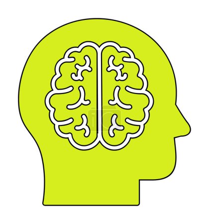 Illustration for Human brain isolated icon vector  design - Royalty Free Image