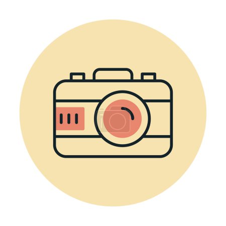 Ilustración de Icono de la cámara fotográfica, ilustración vectorial - Imagen libre de derechos
