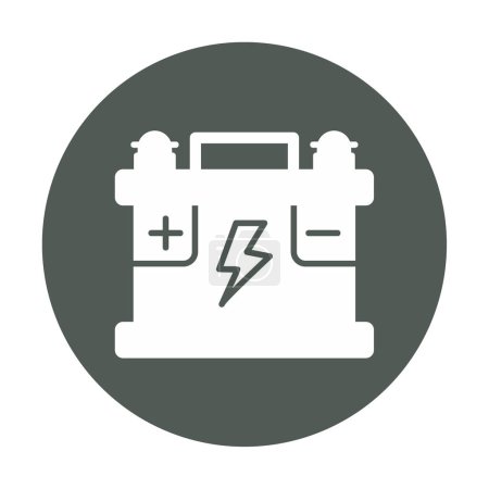 Ilustración de Icono de la batería del coche. ilustración plana del icono de vector de signo de acumulador para la web. - Imagen libre de derechos