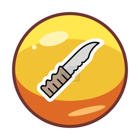 Ilustración de Simple cuchillo icono vector ilustración - Imagen libre de derechos