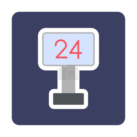 Ilustración de 24 horas icono vector ilustración - Imagen libre de derechos