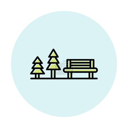 Illustration for Rest Area web icon, vector illustration - Royalty Free Image