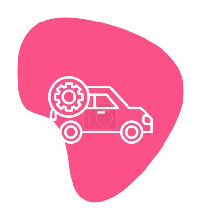 Illustration for Car Settings icon vector illustration - Royalty Free Image