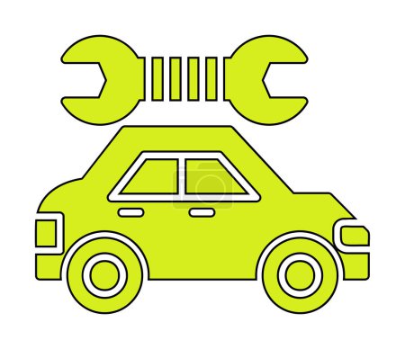 Illustration for Car service, maintenance vector illustration design - Royalty Free Image