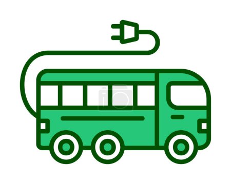 Ilustración de Autobús eléctrico. icono web ilustración simple - Imagen libre de derechos