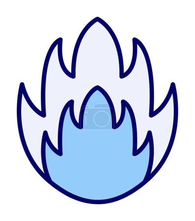 Ilustración de Diseño simple icono de fuego plano vector ilustración - Imagen libre de derechos