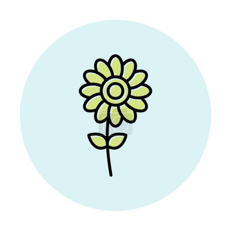 Ilustración de Flor simple icono vector ilustración diseño - Imagen libre de derechos