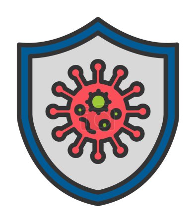 Ilustración de Icono de protección contra virus vector ilustración - Imagen libre de derechos