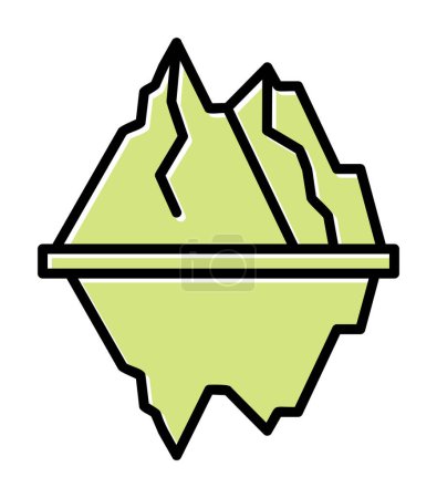 Ilustración de Iceberg icono de vector plano ilustración aislada - Imagen libre de derechos