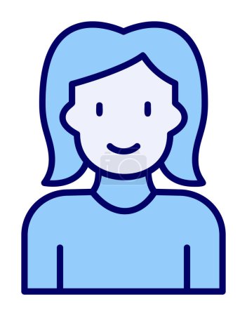Ilustración de Avatar mujer icono de carácter femenino - Imagen libre de derechos