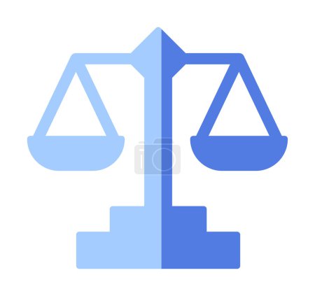 Illustration for Justice scale balance  icon illustration - Royalty Free Image