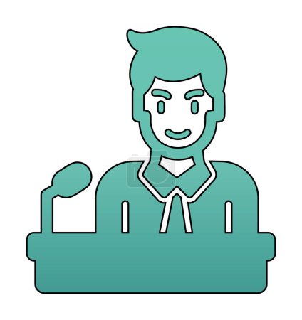 Illustration for Conference icon, vector illustration - Royalty Free Image