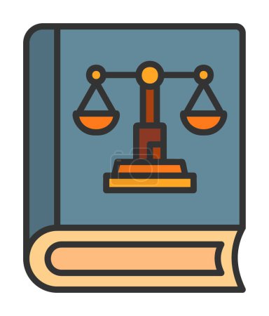 Ilustración de Icono del libro de justicia, ilustración vectorial - Imagen libre de derechos