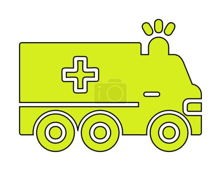 Illustration for Ambulance vector illustration on background.  graphic design. - Royalty Free Image