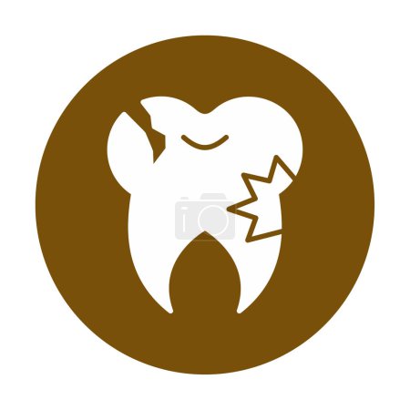 Illustration for Caries tooth icon vector illustration - Royalty Free Image