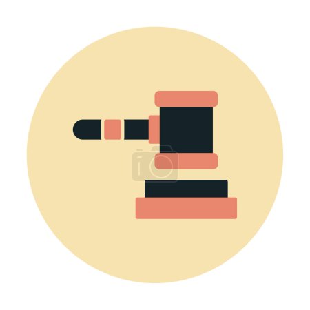 Ilustración de Juez martillo icono. vector ilustración diseño - Imagen libre de derechos