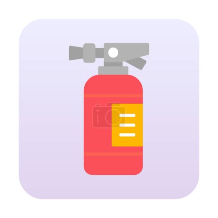 Ilustración de Diseño simple plano del icono del extintor de incendios - Imagen libre de derechos