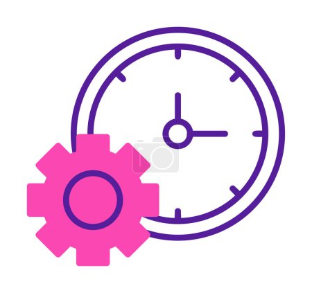 Illustration for Time Manager web icon vector illustration - Royalty Free Image