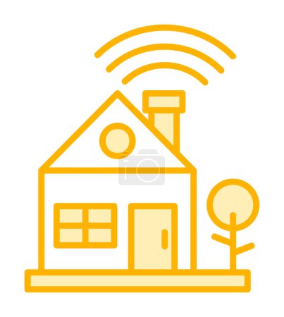 Téléchargez les illustrations : Icône Smart House, illustration vectorielle - en licence libre de droit
